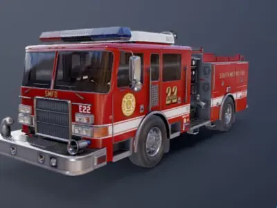 Seagrave marauder pump fire engine 3D model