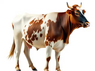 Spotted Dairy Cow D Model Pack Low-poly 3D model