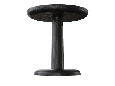 PON-Table Model-1280 Black ash wood Low-poly 3D model