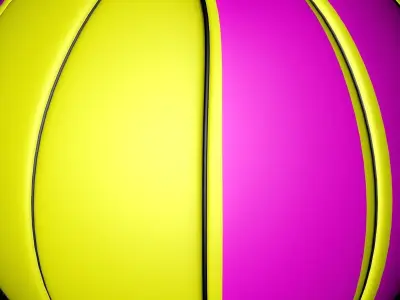 Basketball Pink n Yellow 3D model