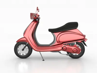 Scooter-Moped Low-poly 3D model