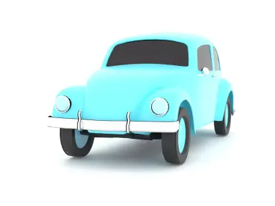 Old Car low-poly  3D model  Free low-poly 3D model