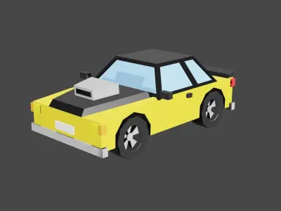 Low Poly Cars Asset Pack for your 3D scenes or games 3D model