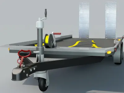 Car Platform reboque 3D model