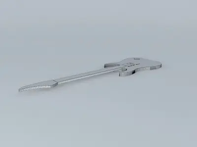 Blank Guitar Free 3D model