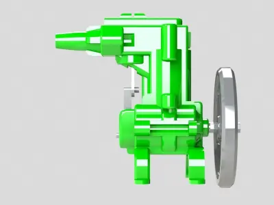 Compressed Air engine V2 WORKING Model 3D print model