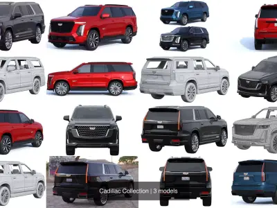 Cadillac Collection 3D Model Pack