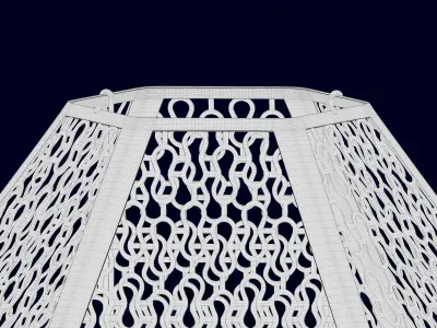 Moroccan Round Candle Holder  3D model