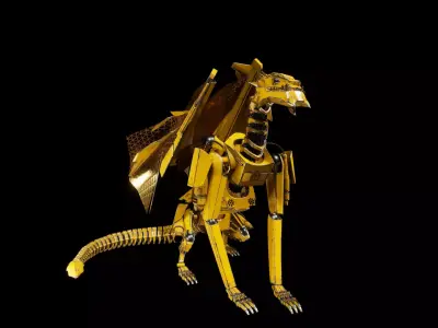 Dragon 7 UE4 Low-poly 3D model