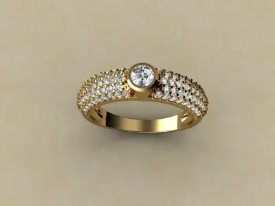 Diamond ring Fancy and Styles Free 3D model