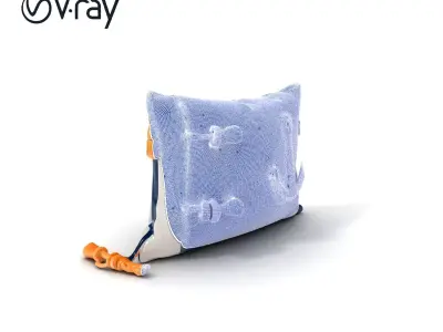 Nautical Anchor Cushion Model Pack Low-poly 3D model