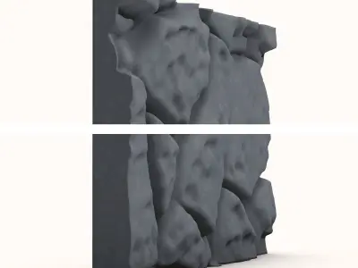 Layered Granite Wall Environment 3D model