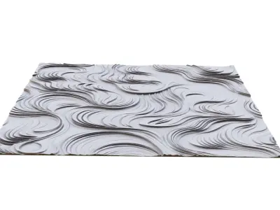 modern panel wall decor set wall relief mural CNC 68  3D model