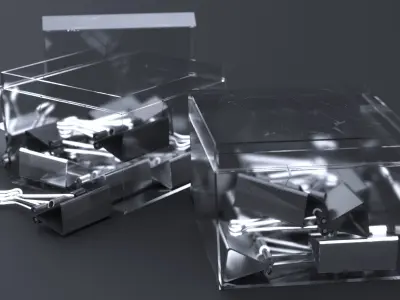 BINDER CLIPS AND STORAGE BOX 2024 3D model