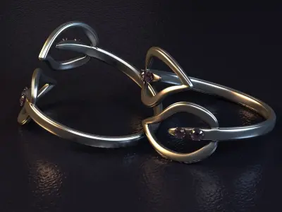 fashion ring A007 3D print model