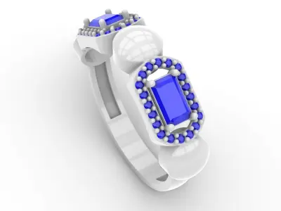 Jewelry Diamond Ring Model RG57 Free 3D print model
