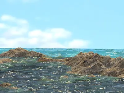 Ionian - nice free sea water shader Free 3D model