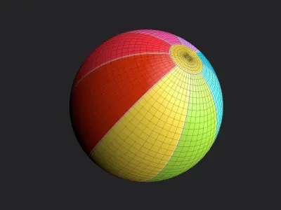 Beach Ball M01 Low-poly 3D model