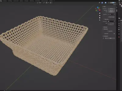 WICKER BASKET06 3D model