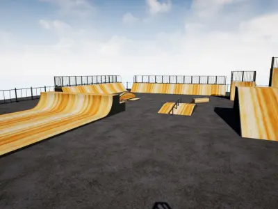 Skate Park Props  Low-poly 3D model