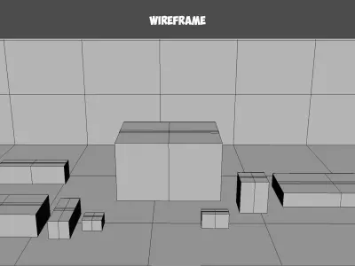 Cardboard Boxes Collection 05- PBR Low-Poly Low-poly 3D model