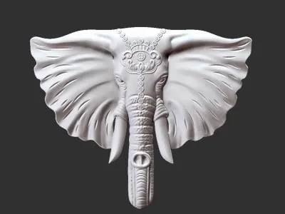 elephant head 3D print model