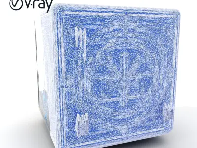 Ornate Mystical Cube Model Pack Low-poly 3D model