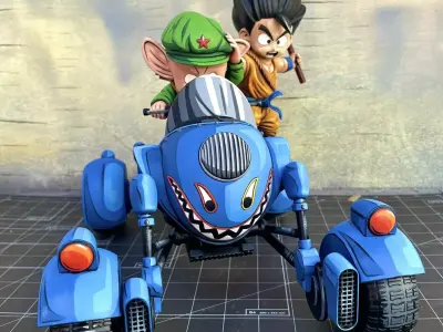 Oolong  Goku Car - STL File For 3DPrinting 3D print model