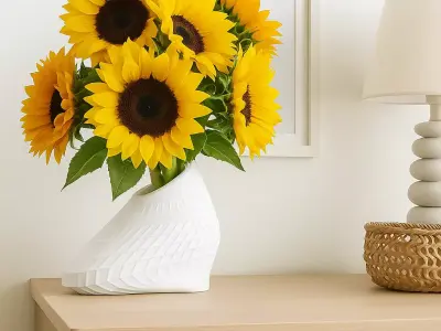 Modern Geometric Flower Pot 3D print model