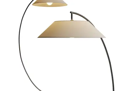 circo arc gold and black floor light Low-poly 3D model
