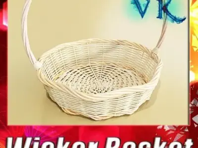 Wicker Basket 3D model
