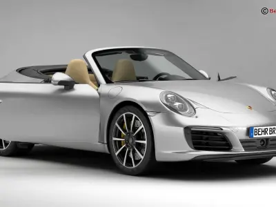 Porsche 911 Carrera Cabriolet 2017 3D model