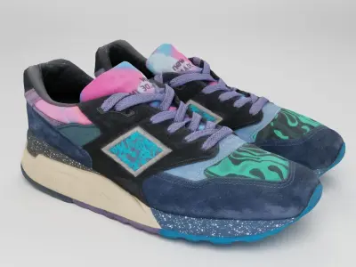 Pair of womans urban sneakers shoes sport outdoor footwear 3D model