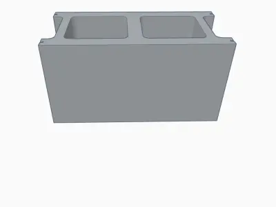 Cinderblock Free low-poly 3D model