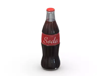 Supermarket Soda Drink Bottle 04 Low Poly PBR Realistic Low-poly 3D model