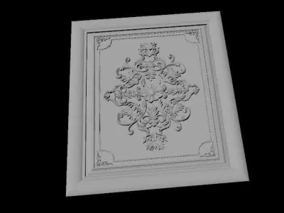 Central decor ornament for furniture 3D model 816