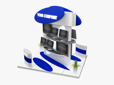 Booth Exhibition Stand a574a 3D model