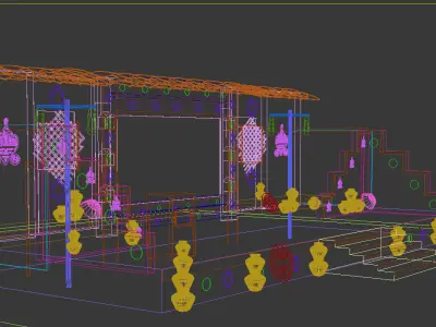 Rajasthani Theme Stage 3D model