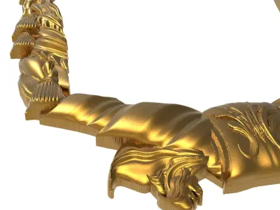 Carved Picture Frame 3D model 5