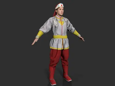 gongfu Low-poly 3D model