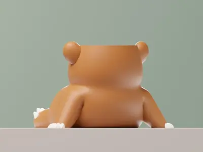 DREAMER BEAR - PLANTER- Plant Pot 3D print model