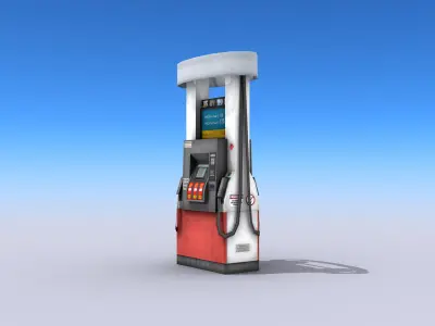 Gas Pump Low-poly 3D model