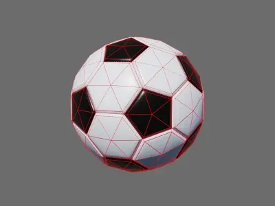 Football Soccer Ball Low-poly 3D model