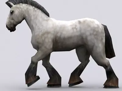 3DRT - Fantasy Animal Horse Low-poly 3D model