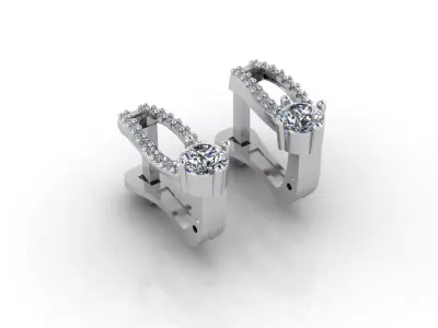 Women Earrings 3DM STL Womens Earring Renders 3D print models   3D print model 28