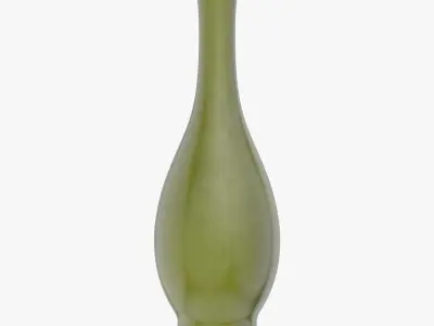Two Green and Brown Vases 3D model