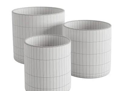 Ceramic Neutral Earth Tones Vase 3D model