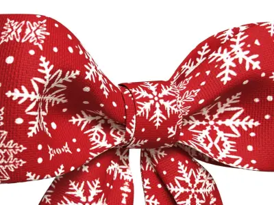 Christmas Bow Ribbon 30 Low-poly 3D model