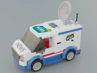 Lego news car 3D model