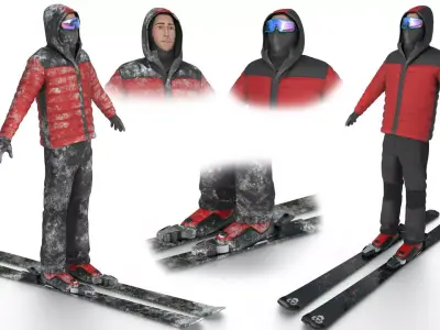 SKIER MAN 3D model